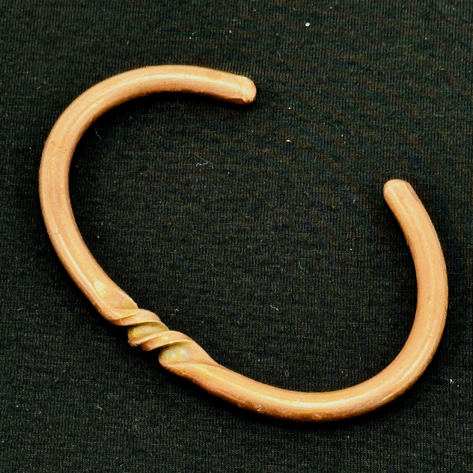 Bracelet Solid Copper Adjustable Twist Design Hea… - image 1