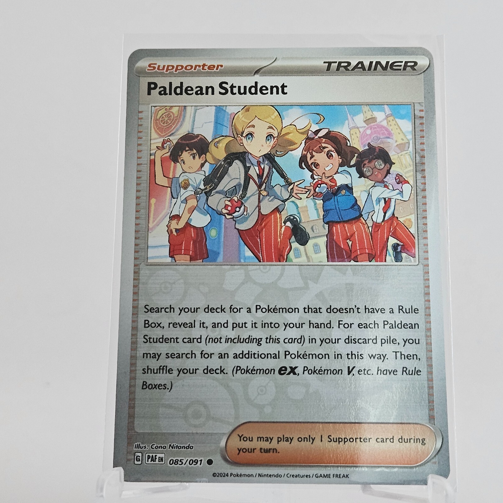 Paldean Student 085/091 - Pokemon TCG Paldean Fates (2024) - NM - Reverse Holo