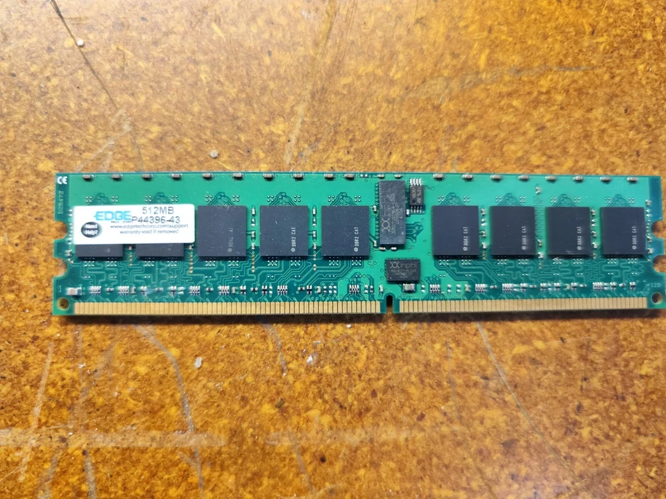 512MB EDGE Tech DDR RAM PC2700U 333MHz P44396-43 memory module 184-Pin - Image 2 of 4