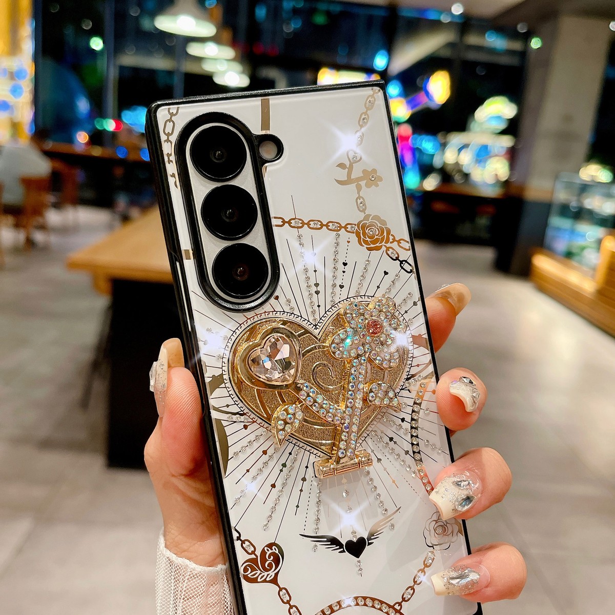 For Samsung Galaxy Z Fold6, Luxury Fashion Girl's Heart