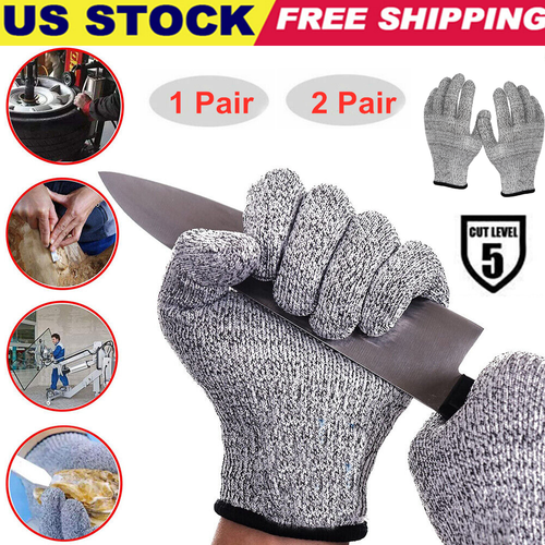 Anti-cut Metal Mesh Butcher Glove Cut Proof Stab Resistant Safe Work Gloves US