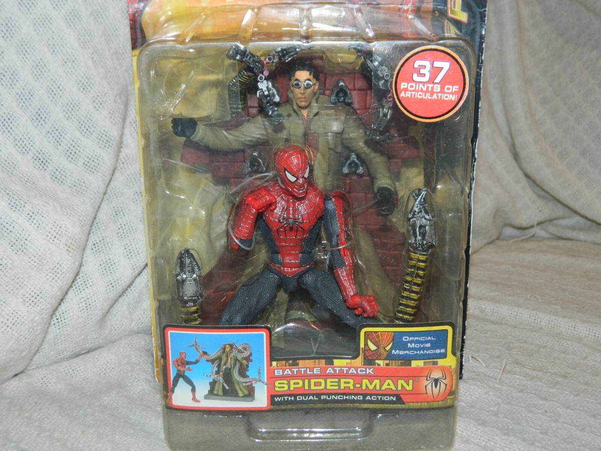 2004 ToyBiz Spider-man 2 Battle Attack Spider-man & Doc Ock