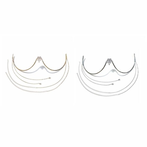 Lingerie Chest Bracket Chain Zircon Leaf Bikini Crystal Chain Gift - Picture 3 of 14