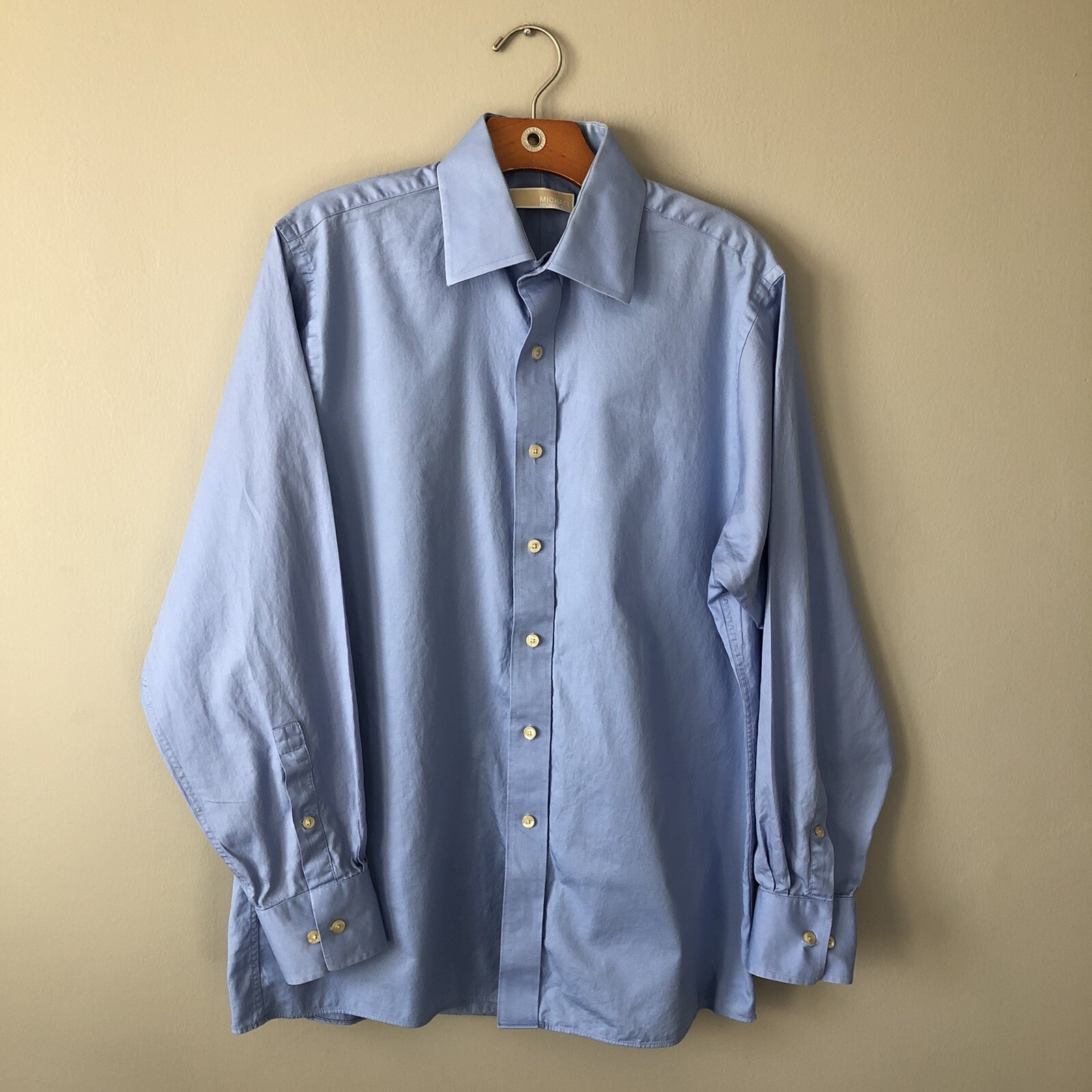 Michael By Michael Kors Baby Blue Dress Shirt Button … Gem