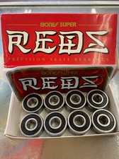 Bones Super REDS Precision Ground Skate Skateboard Bearings 8 Pack