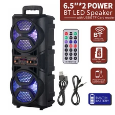 3000W Portable Bluetooth Speaker Sub Woofer Heavy Bass Sound System Party & Mic