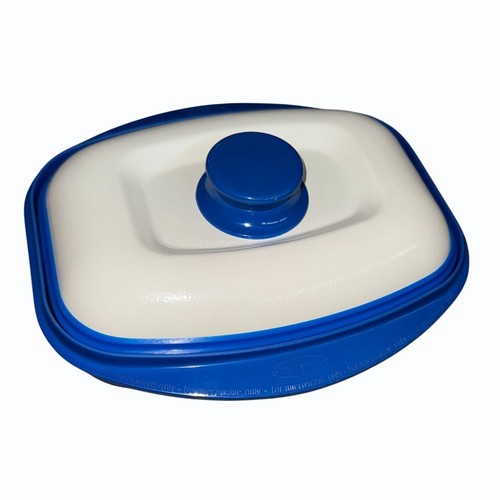 Range Mate Nonstick Microwave Grill Pan with Lid and Cookbook Blue