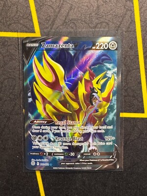 Zamazenta V 163/172 - Pokemon TCG Brilliant Stars Sword Shield Full Art Card NM