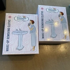 2 The Vintage Cosmetic Company Reusable Make-Up Removing Cloths - 2 cloths box