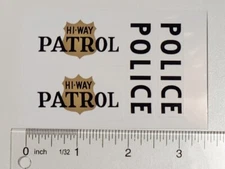 Tonka Hi-way Patrol Stickers For Vintage Tonka Trucks Or Vans