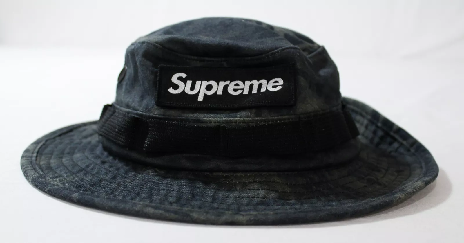 Chapeau boonie logo boîte unisexe suprême TM8 Prym1 noir camouflage petit/moyen