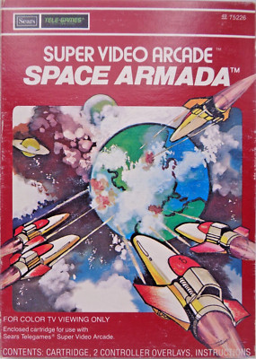 INTELLIVISION -- SUPER VIDEO ARCADE SPACE ARMADA(SEARS TELE-GAMES) #U.S. RELEASE