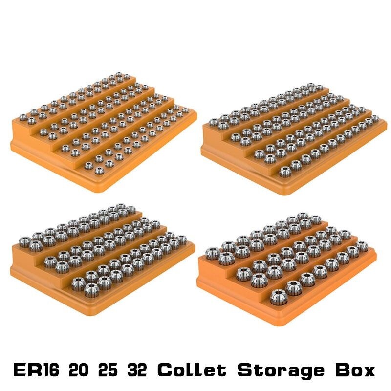 ER11 ER16 ER20 ER25 ER32 Collet Storage Box Rigid Plastic Rack CNC Tool ...