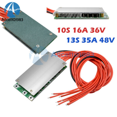 13/10S 35/15A 36/48V BMS PCB PCM Li-ion Battery Balance Protection Board