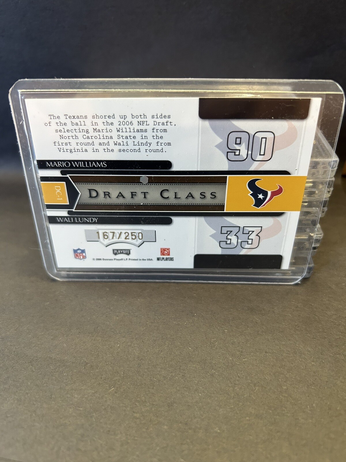 2006 Playoff Contenders - Draft Class Mario Williams, Wali Lundy #DC-1 ...