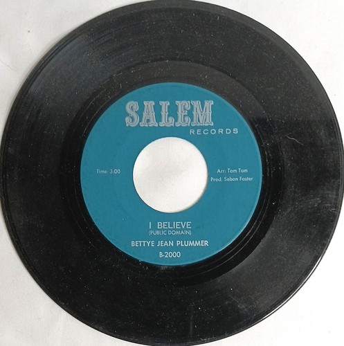 70's SOUL 45 HEAR Bettye Jean Plummer BABY I WANT YOU BACK 1971 Salem VG - Picture 4 of 4