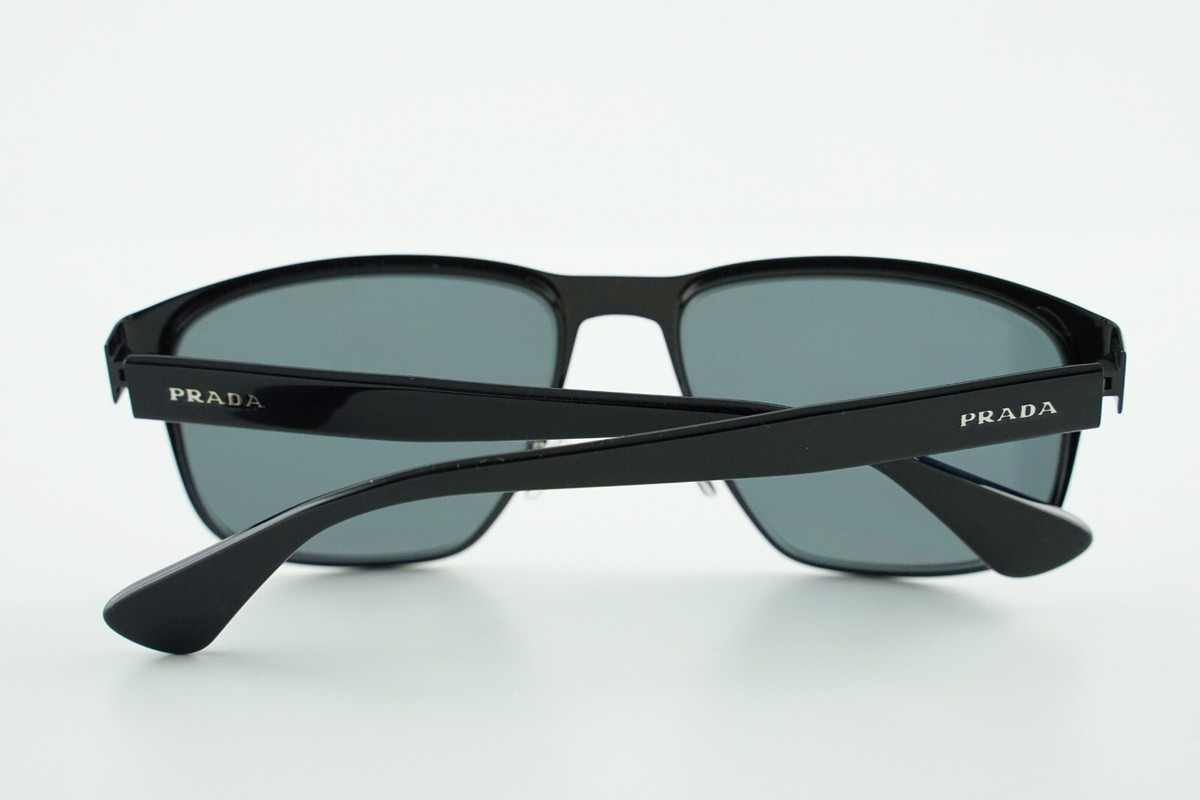 SPR 55S Prada 7AX-5Z1 Polished Black/Polarized Grey 55-17-140 3P