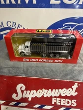 H&S White Peterbilt with Big Dog Forage Box 1/64 Scale, NIB