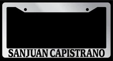 Chrome License Plate Frame "San Juan Capistrano" Auto Accessory Novelty 2644