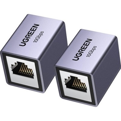 LAN Kabel Verlängerung RJ45 Kupplung Cat7 Cat6 Cat5e Ethernet 10Gbit Grau 2 S...
