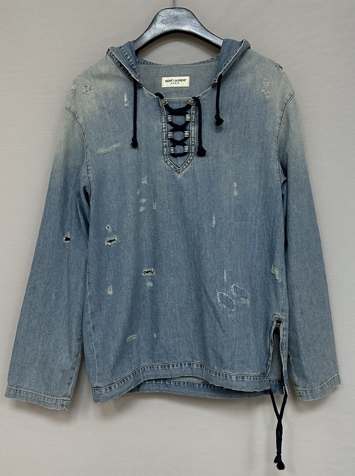 Camicia Saint Laurent denim con cappuccio 95 101561276