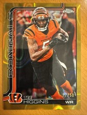 2025 Topps Chrome Football TEE HIGGINS #59 Gold Lava Refractor /50 Bengals
