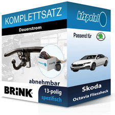 Für Skoda Octavia 01.2020- BRINK Anhängerkupplung abnehmbar + 13polig E-Satz neu