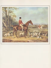 1974 Vintage FOX HUNTING "JOHN MYTTON" Hound Dogs Color Art print Lithograph