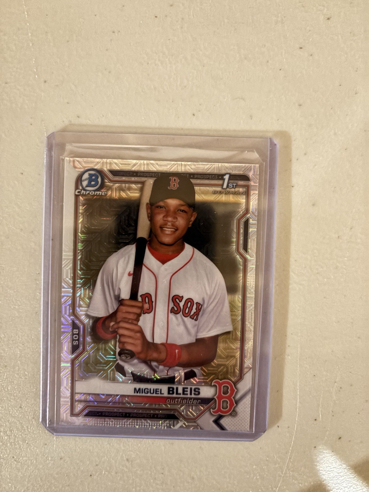 2021 Bowman Chrome - Prospects Miguel Bleis #BCP-167 Mojo Refractor (RC)