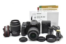 Pentax K-70 24.2MP Digital SLR Camera  Double Lenses Exc   From JAPAN 2827