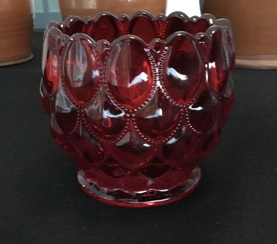 Mosser Ruby Red Cadmium Glow - ELIZABETH Pattern Spooner - Rose Bowl