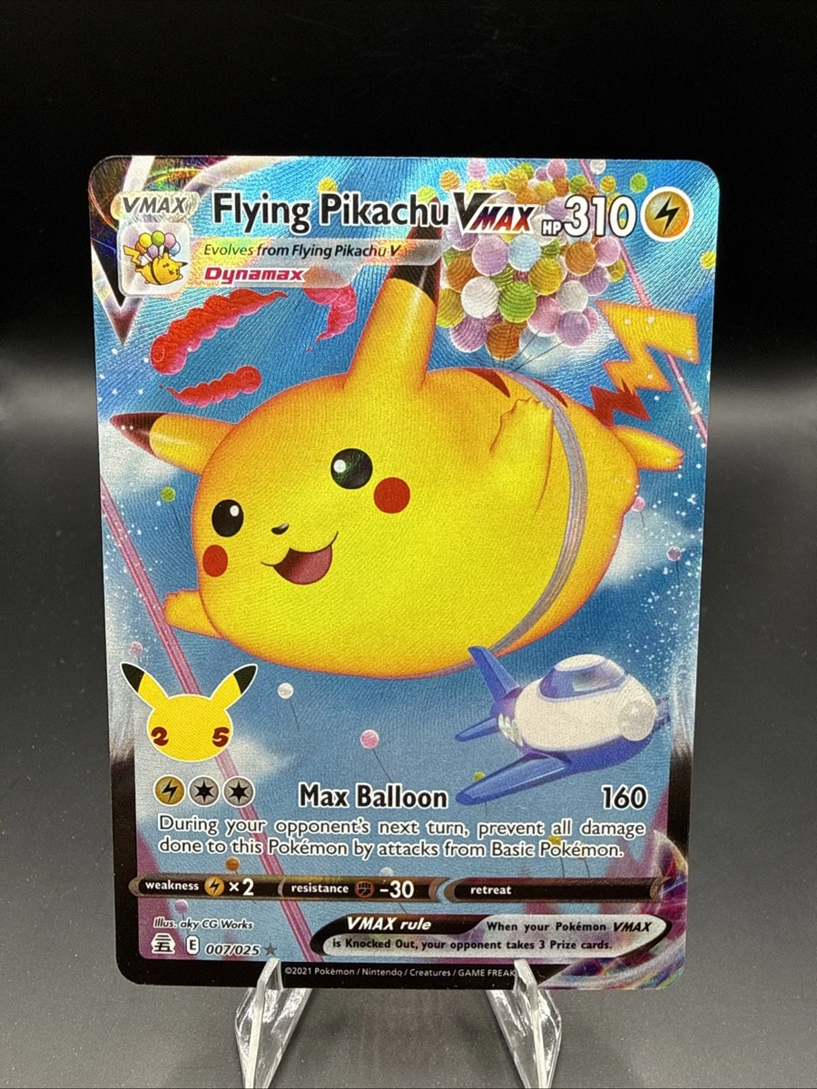 pokemon card flying pikachu vmax Celebrations Flying Pikachu VMAX #007/025 main image 1