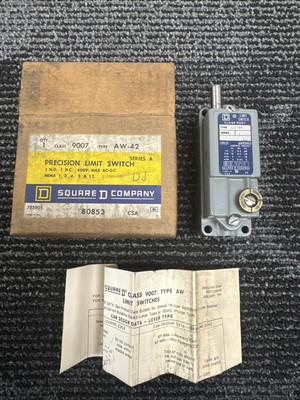 SQUARE D 9007 AW-42 PRECISION LIMIT SWITCH (item #170)
