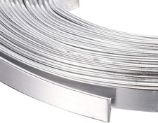 5 Rolls 3mm Wide Flat Jewelry Artistic Aluminum Wire Silver 18 Gauge About 6....