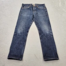 The Unbranded Brand Jeans Mens 34 Blue Tapered Denim meas 34x30 UB201