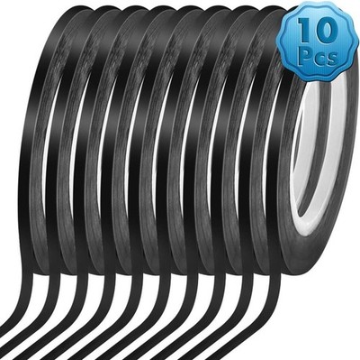 10 Rolls 1/8 Pinstripe Tape Dry Erase Board Tape Whiteboard Thin Tape Lines Pins