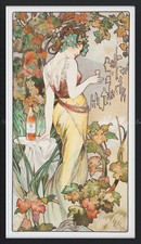 Removable Wall Poster Sticker, Mucha Bisquit Cognac 1899 576 998mm