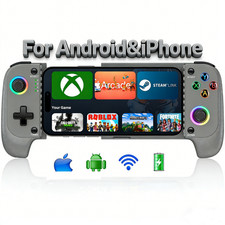 Wireless Phone Game Controller for Android/iPhone Gamepad Hall Joystick Turbo