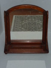 ANTIQUE VINTAGE WOOD WOODEN MEN'S MAN'S SHAVING MIRROR VERY OLD COOL PLZ READ