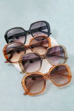 Large Gradient Round Lens Sunglasses P32429AP Orange