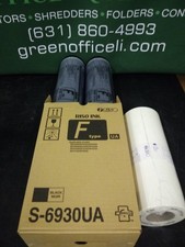 2 NUOVI ORIGINALI RISO duplicatore S6930 inchiostro nero 1 S6977 MASTER ROLL SF5050 SF5130