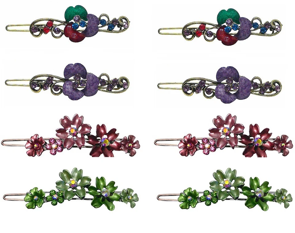 Set of 8 to Set of 16 Bella Snap Clip Thin Hair Barrettes Vibrant Colors P0140 - Image 4 of 4