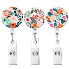 Retractable Badge Holder Reel, Cute Nurse Badge Reel Clip for Nurse, Name Dec...