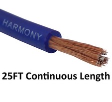 Harmony Audio 8 Gauge 8GA Car Stereo Matte Blue Power Cable Amp Wire - 25 FT