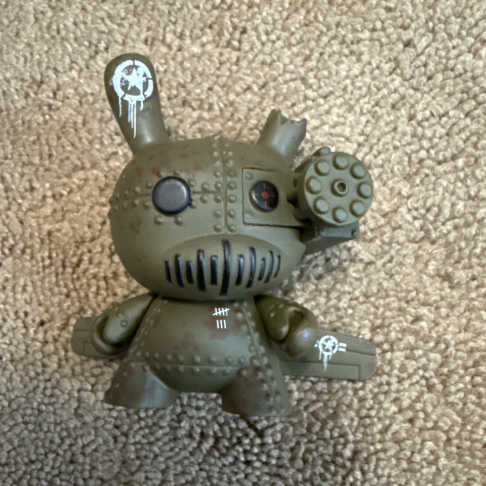 Kidrobot Dunny Art Of War A-10 Tank Destroyer Olive 3" Vinyl Figure DrilOne 1/20 - Image 2 of 4