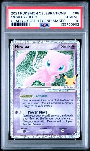 PSA 10 MEW 88/92 | 25th Celebrations Anniversary Holo Graded Pokemon Card