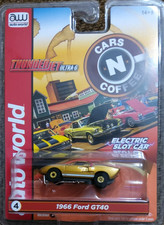 Auto World Thunderjet Cars N Coffee 1966 Ford GT40 Gold HO Scale Slot Car