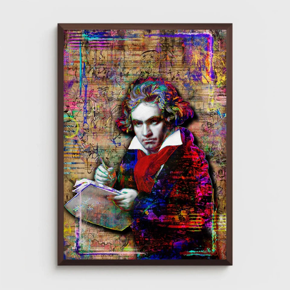 Ludwig Van Beethoven 20x30in Poster, Beethoven Tribute Pop Art Free Shipping US - Image 4 of 4
