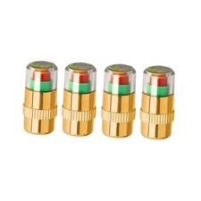 4PCS Tire Pressure Monitor Valve Stem Caps, 2.4 Bar 36PSI Sensor Golden