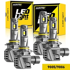 4X 9005+9006 LED Headlight Bulbs Conversion Kit High Low Beam 6500K Bright White